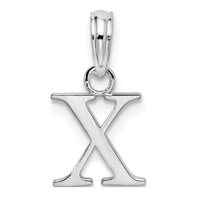 Sterling Silver Initial X Pendant – view 4