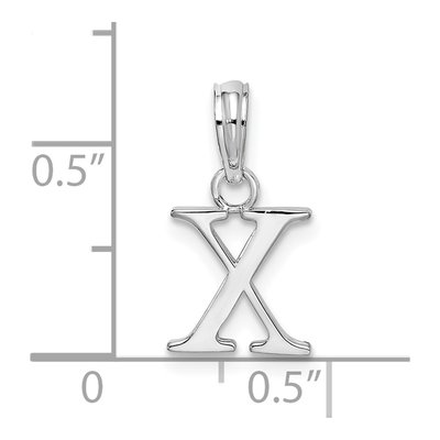 Sterling Silver Initial X Pendant – view 5