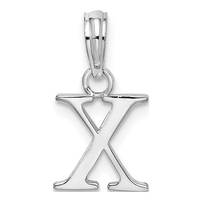 Sterling Silver Initial X Pendant