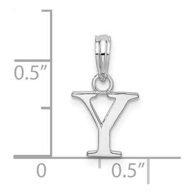 Sterling Silver Block Initial Y Pendant – view 5