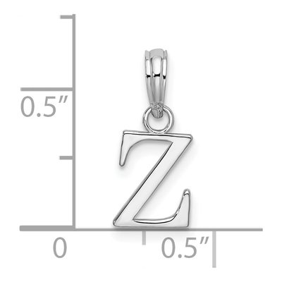 Sterling Silver Block Initial Z Pendant – view 5