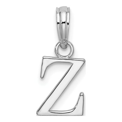 Sterling Silver Block Initial Z Pendant