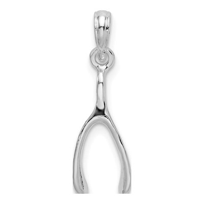 Sterling Silver 3D Wishbone Pendant