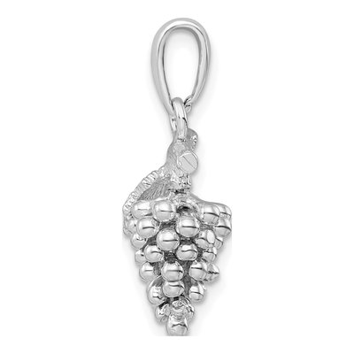 Sterling Silver 3D Grapes Pendant – view 3