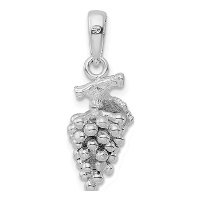 Sterling Silver 3D Grapes Pendant – view 4