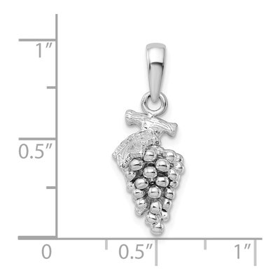 Sterling Silver 3D Grapes Pendant – view 6