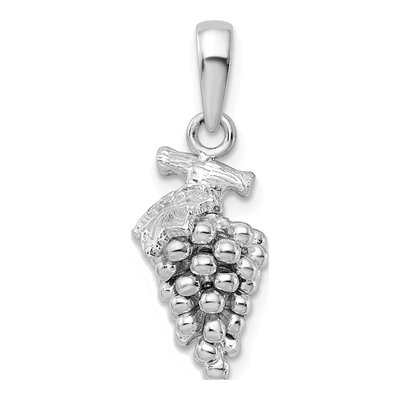 Sterling Silver 3D Grapes Pendant