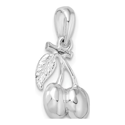 Sterling Silver 3D Cherries Pendant – view 5