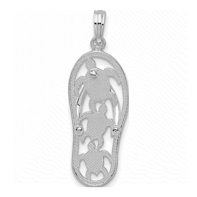 Sterling Silver Turtle Flip-Flop Pendant – view 4
