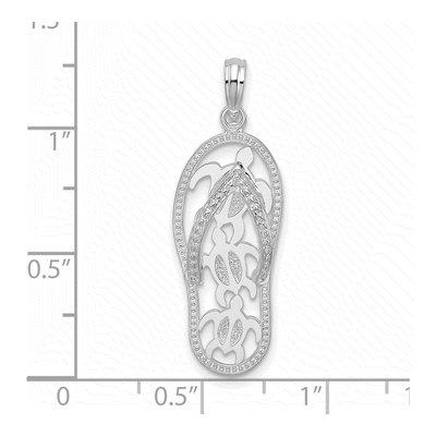 Sterling Silver Turtle Flip-Flop Pendant – view 5