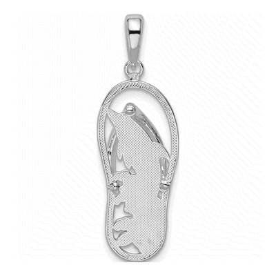 Sterling Silver Dolphin Flip-Flop Pendant – view 4