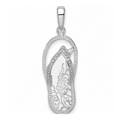 Sterling Silver Dolphin Flip-Flop Pendant