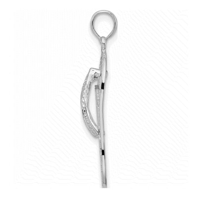 Sterling Silver 3D Cut-Out Palm Tree Flip-Flop Pendant – view 3