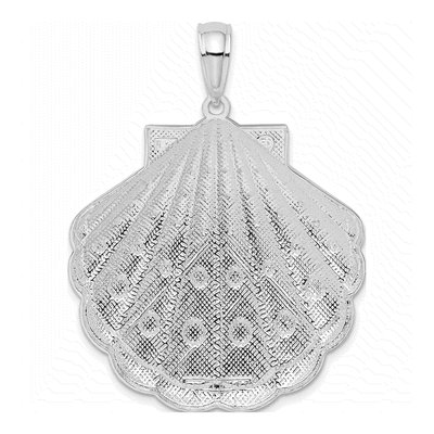 Sterling Silver Scallop Shell Pendant – view 4