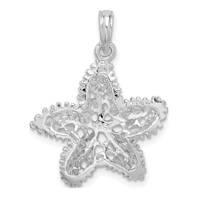 Sterling Silver Filigree Starfish Pendant – view 4