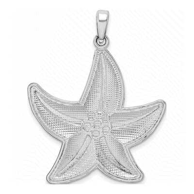 Sterling Silver Diamond-Cut Starfish Pendant – view 4