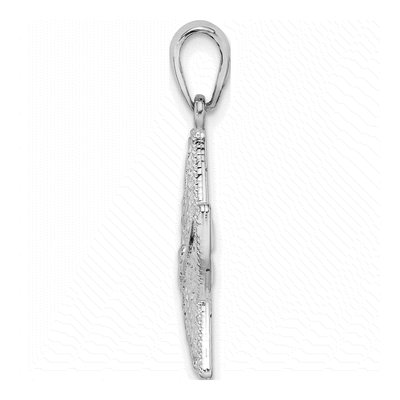 Sterling Silver Diamond-Cut Starfish Pendant – view 3