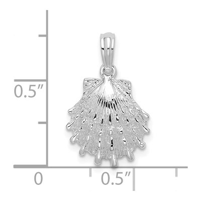 Sterling Silver Lions Paw Shell Pendant – view 7