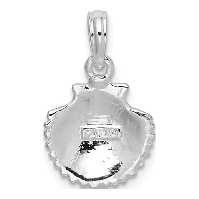 Sterling Silver Scallop Shell Pendant – view 4