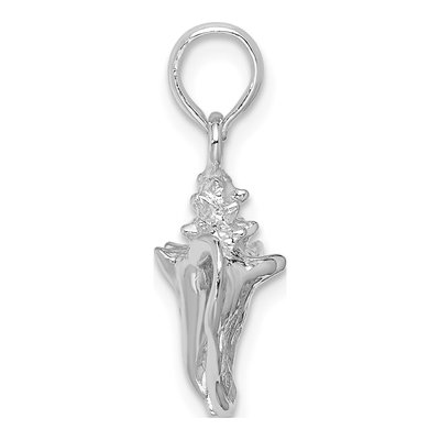 Sterling Silver 3D Conch Shell Pendant – view 3