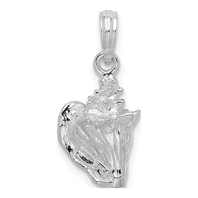 Sterling Silver 3D Conch Shell Pendant – view 5