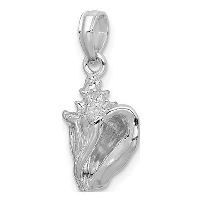 Sterling Silver 3D Conch Shell Pendant – view 7