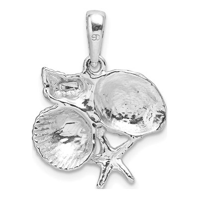 Sterling Silver Shell Cluster Pendant – view 5