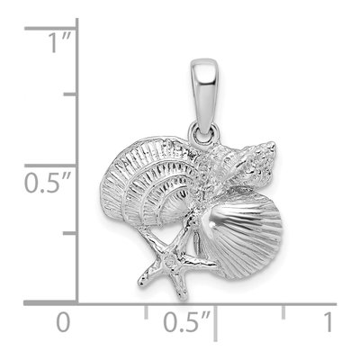 Sterling Silver Shell Cluster Pendant – view 7