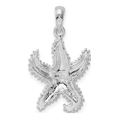 Sterling Silver Beaded Starfish Pendant – view 5