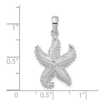 Sterling Silver Beaded Starfish Pendant – view 7