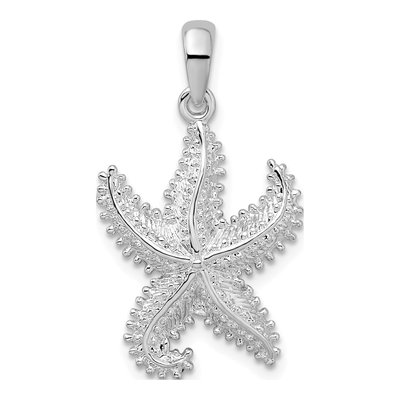 Sterling Silver Beaded Starfish Pendant