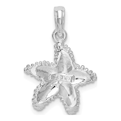 Sterling Silver Beaded Starfish Pendant – view 5
