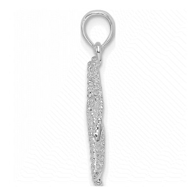 Sterling Silver Pierced Starfish Pendant – view 3