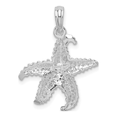 Sterling Silver Pierced Starfish Pendant – view 5