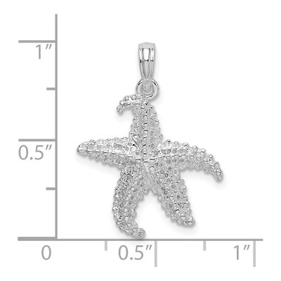 Sterling Silver Pierced Starfish Pendant – view 7