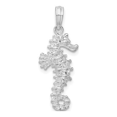 Sterling Silver 3D Seahorse Pendant – view 5