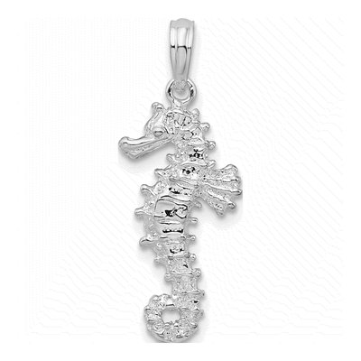 Sterling Silver 3D Seahorse Pendant