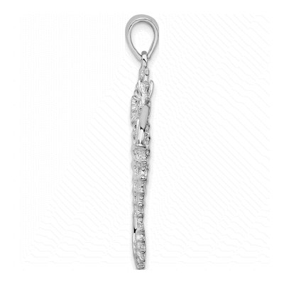 Sterling Silver 3D Seahorse Pendant – view 3