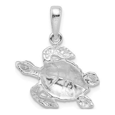 Sterling Silver Sea Turtle Pendant – view 5