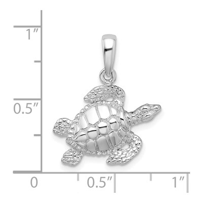 Sterling Silver Sea Turtle Pendant – view 7