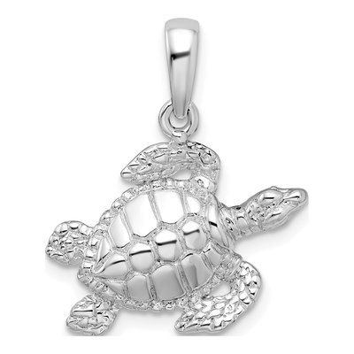 Sterling Silver Sea Turtle Pendant