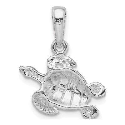 Sterling Silver Sea Turtle Pendant – view 4