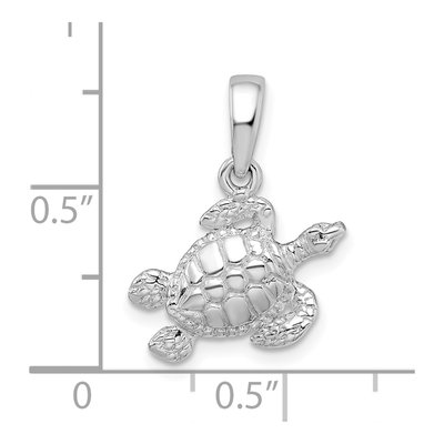 Sterling Silver Sea Turtle Pendant – view 5