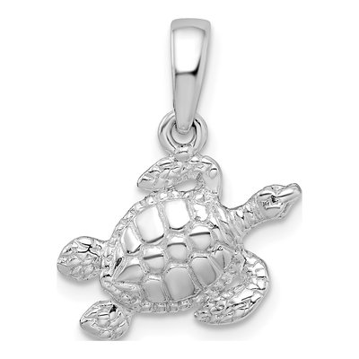 Sterling Silver Sea Turtle Pendant