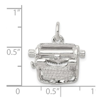 Sterling Silver Typewriter Charm – view 4