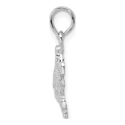 Sterling Silver Blue Crab Pendant – view 3