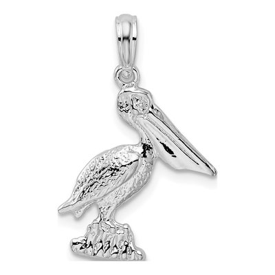 Sterling Silver Pelican Pendant