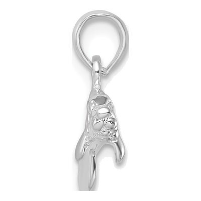 Sterling Silver 3D Manatee Pendant – view 3