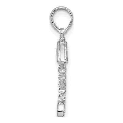 Sterling Silver 3D Fishbone Pendant – view 3