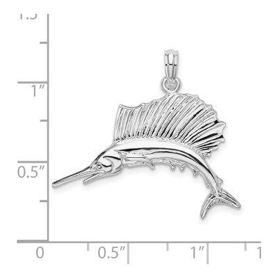 Sterling Silver Sailfish Pendant – view 7